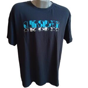 Vintage Y2K Quiksilver T-shirt Mens Black Graphic Tee Shirt Size XL Mexico